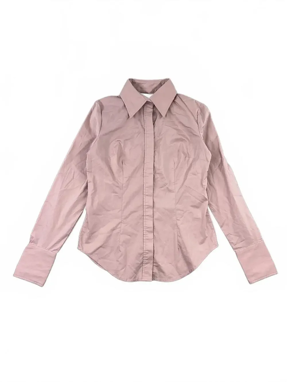New York & Company Stretch Fitted Button Up Shirt